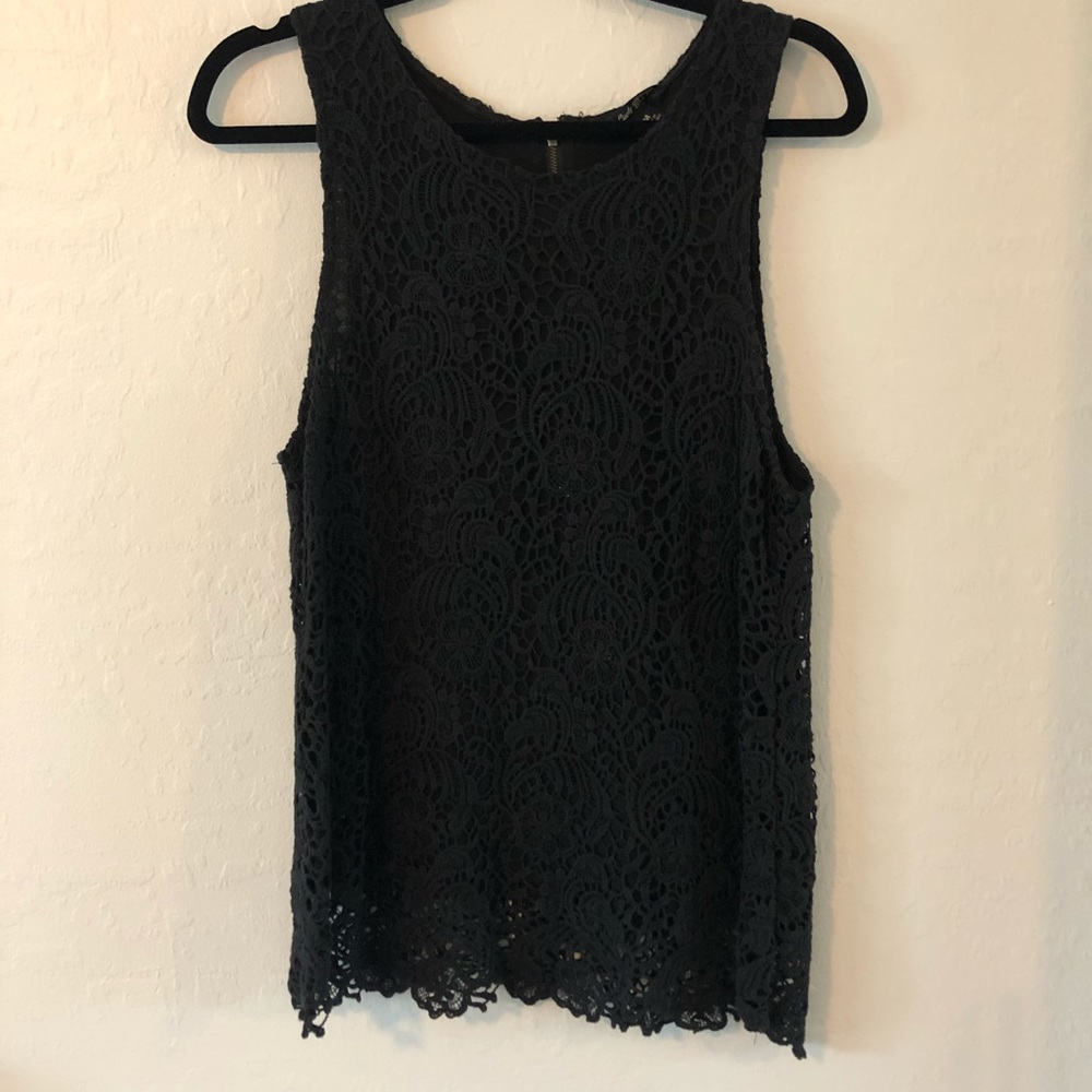 Lucky black lace top